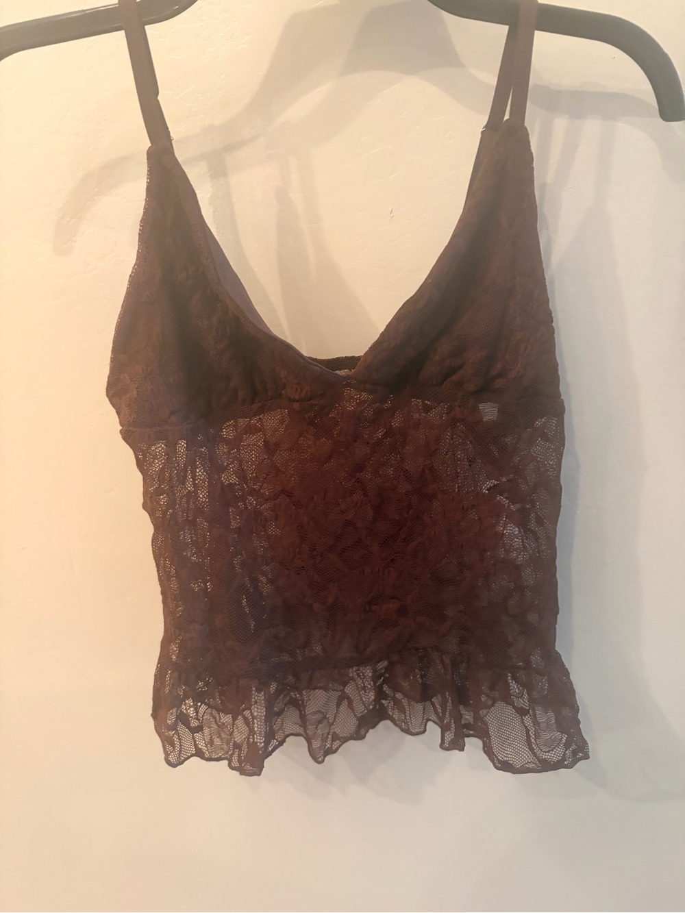 Brown Lace Cami Tank